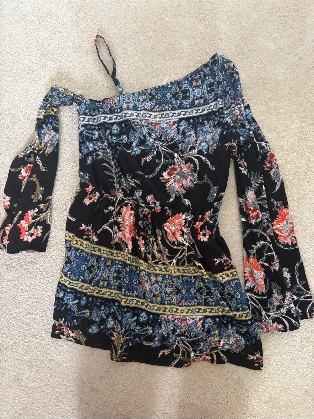 Free People Off-Shoulder Floral Mini Dress